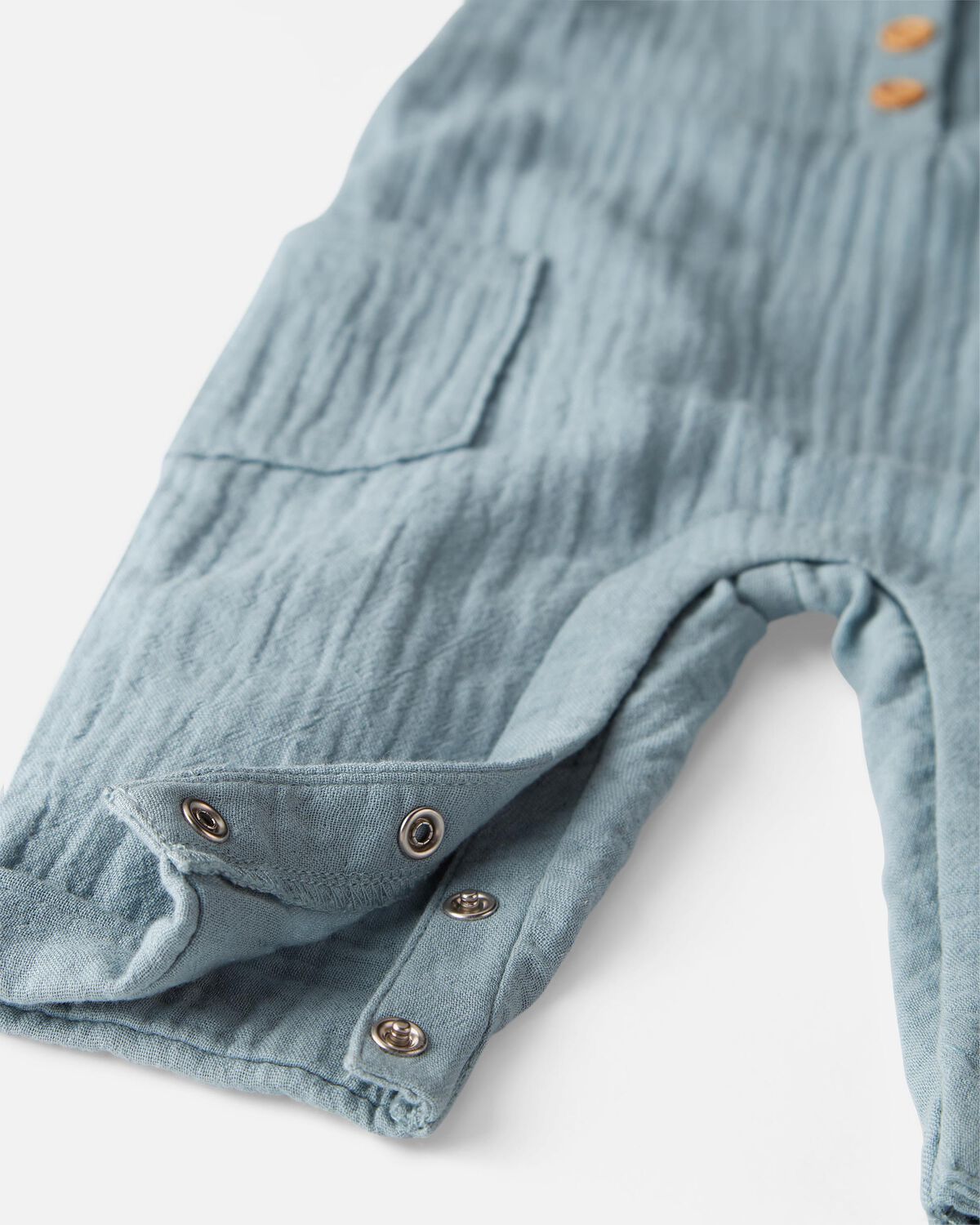 Baby Boy Organic Cotton Gauze Overall - Image 3