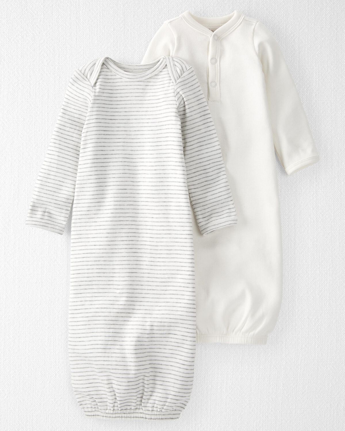 Baby 2-Pack Organic Cotton Rib Sleeper Gowns