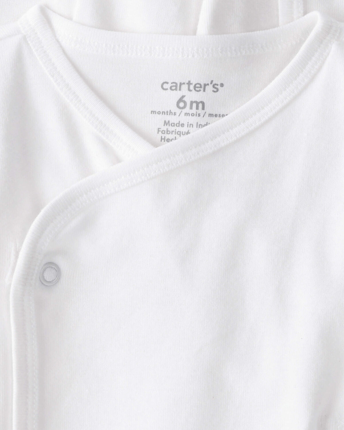 Baby 4-Pack Long-Sleeve Side-Snap Tees - White - Image 2