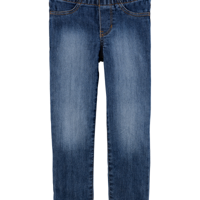Baby Girl Medium Blue Wash Elastic-Waist Jeggings