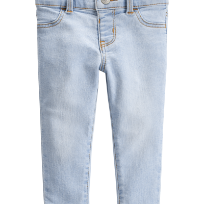 Baby Light Blue Wash Skinny-Leg Jeans