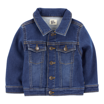 Baby Boy Knit-Like Denim Jacket - Dark Wash