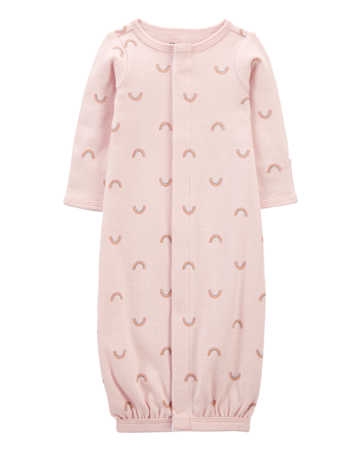 Baby Girl Preemie Rainbow Cotton Sleeper Gown