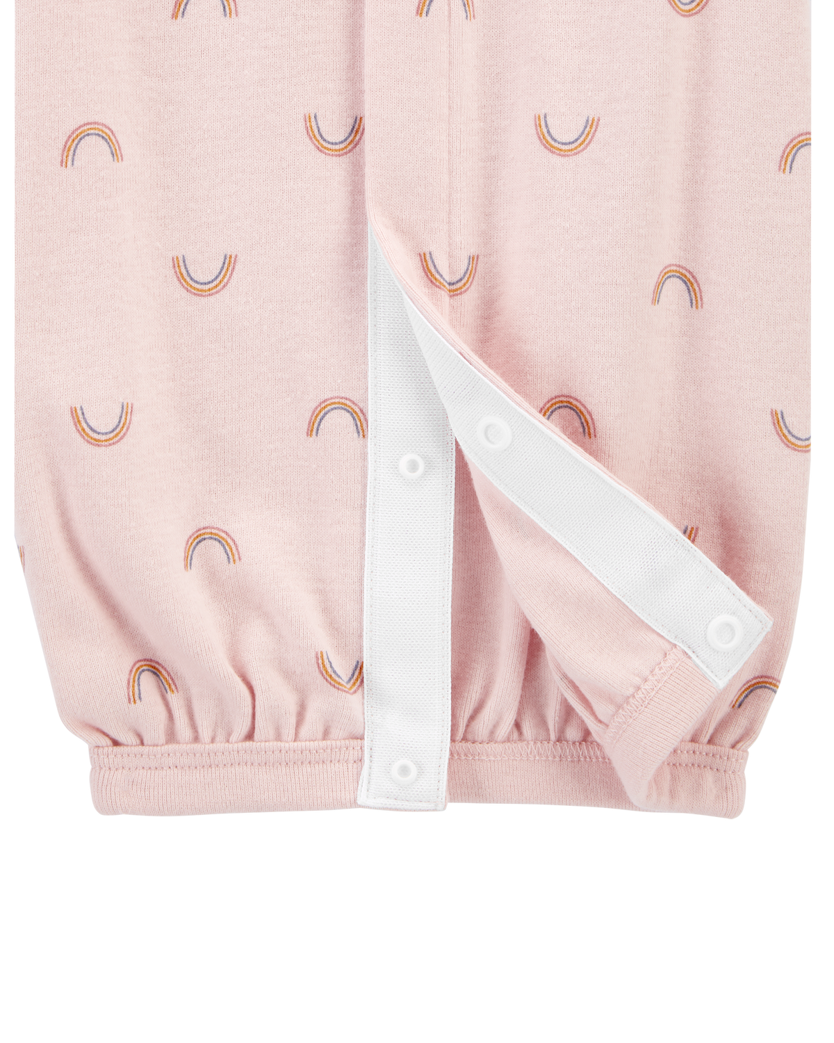 Baby Girl Preemie Rainbow Cotton Sleeper Gown - Image 4