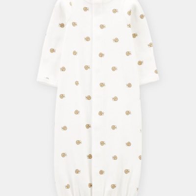 Baby Preemie Snail Cotton Sleeper Gown
