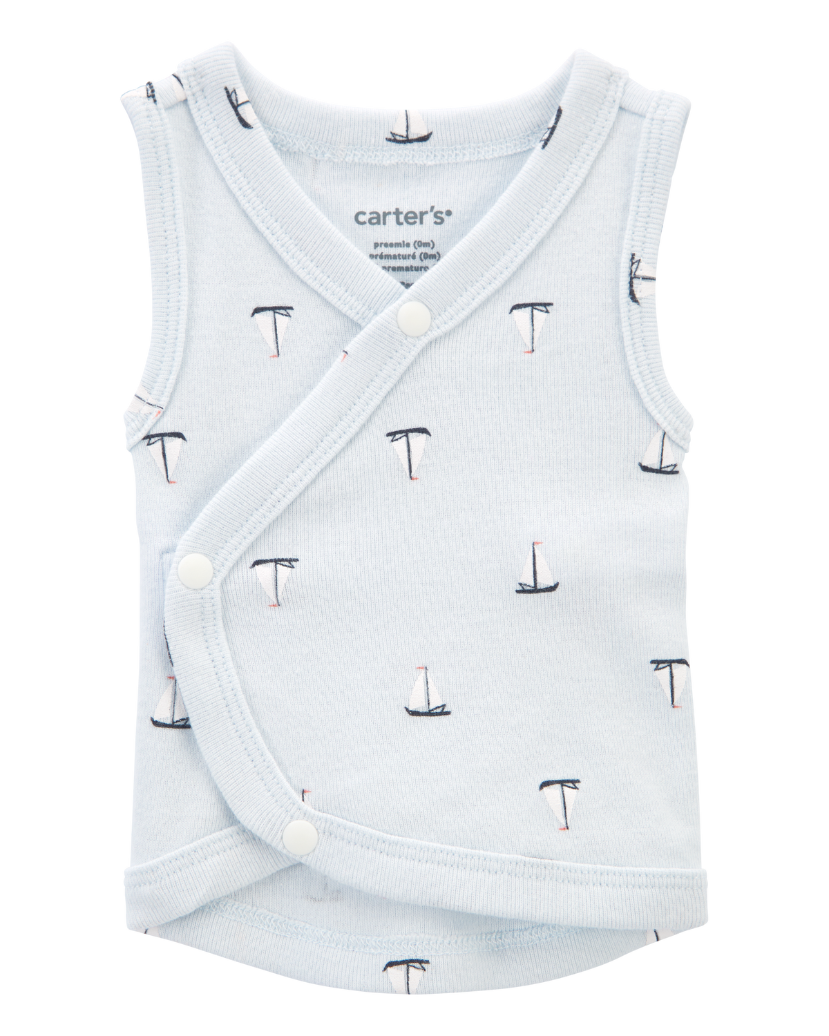 Baby Boy Preemie Sailboat Tank - Blue