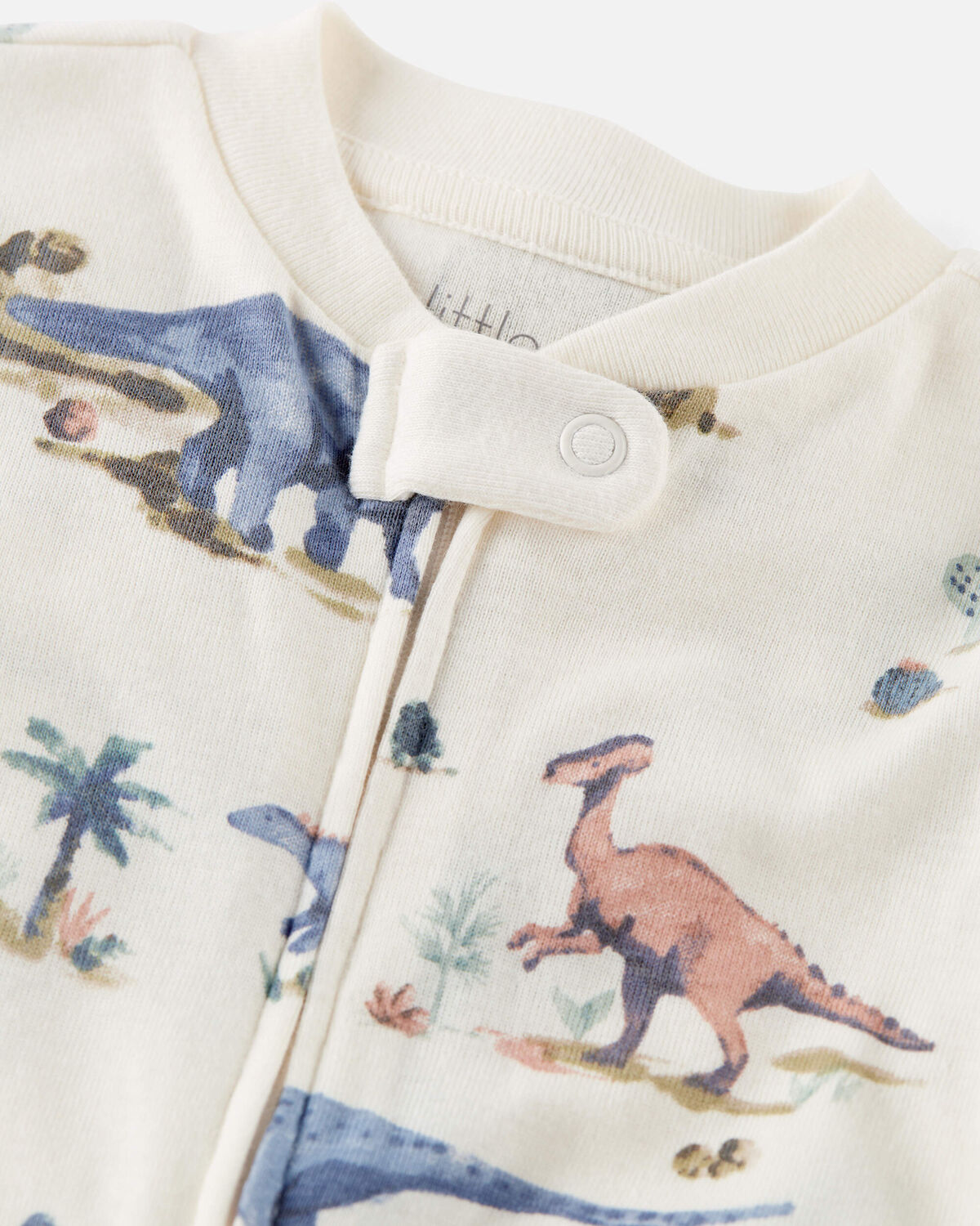Baby Dinosaur Print Organic Cotton Sleep & Play Pajamas - Image 2