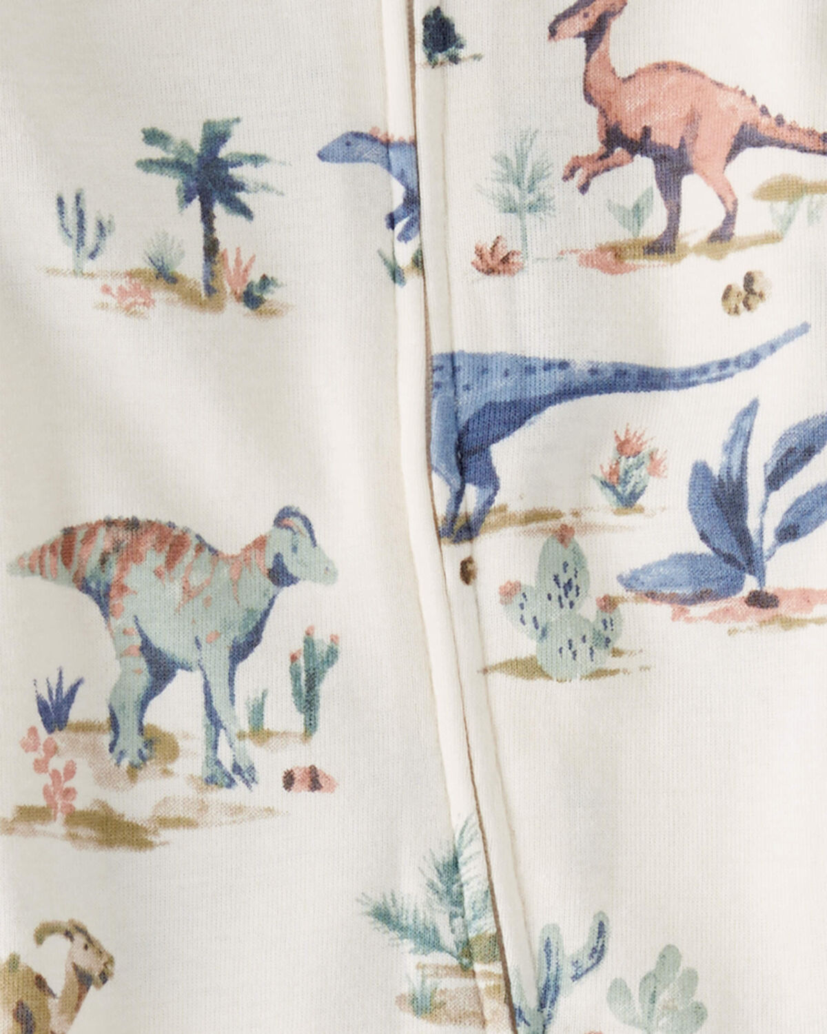 Baby Dinosaur Print Organic Cotton Sleep & Play Pajamas - Image 3
