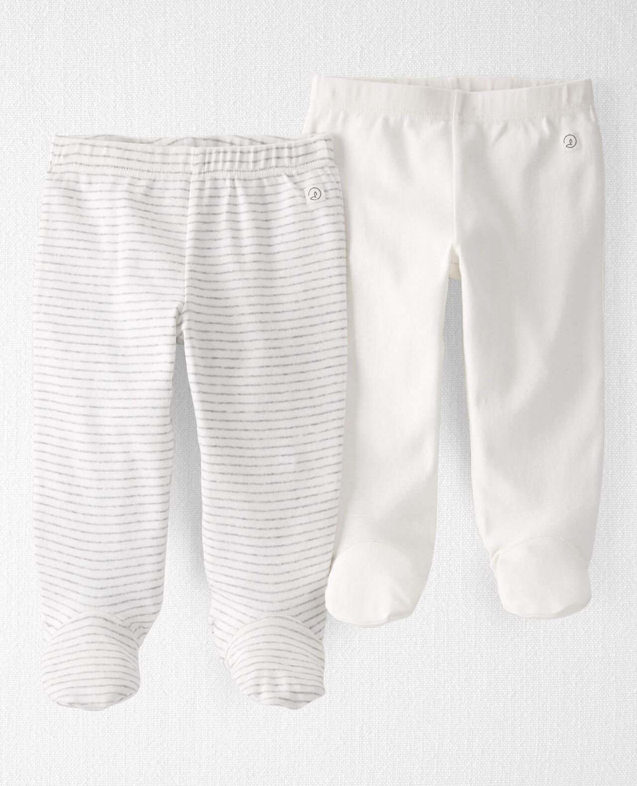 Baby 2-Pack Organic Cotton Rib Footed Pants - Image 4