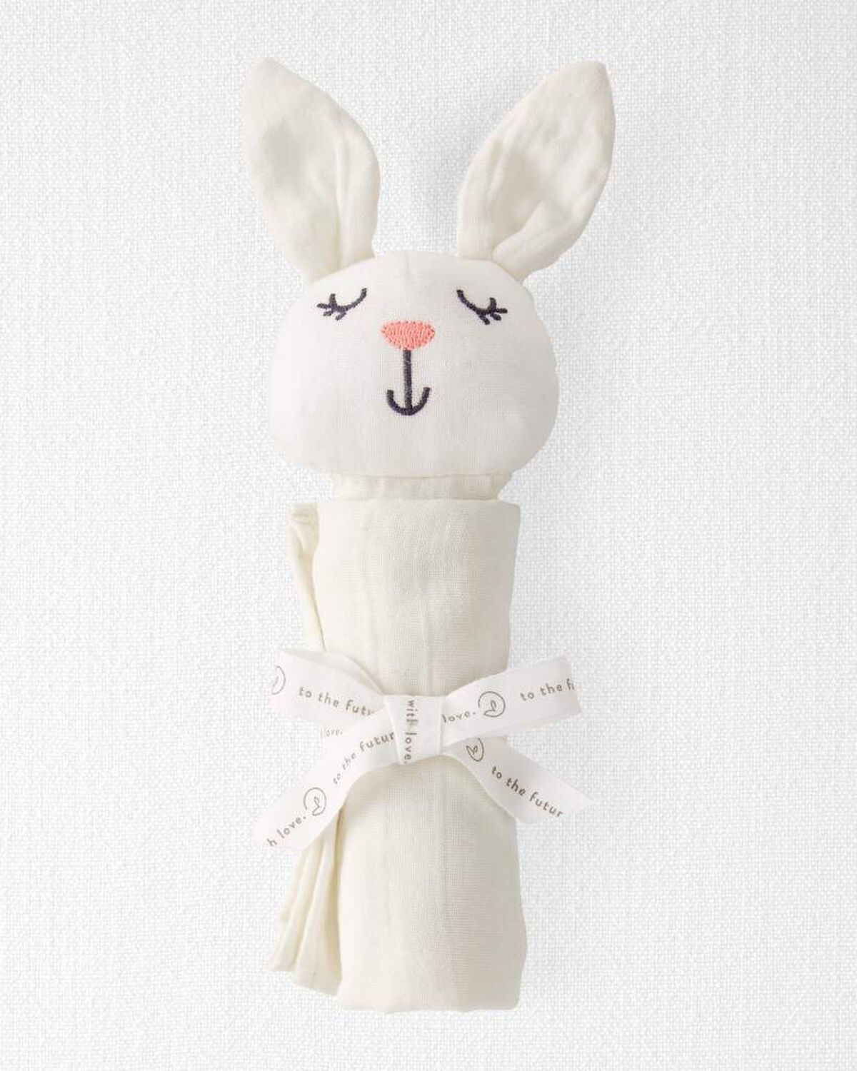 Baby Organic Cotton Muslin Bunny Lovey - Image 2