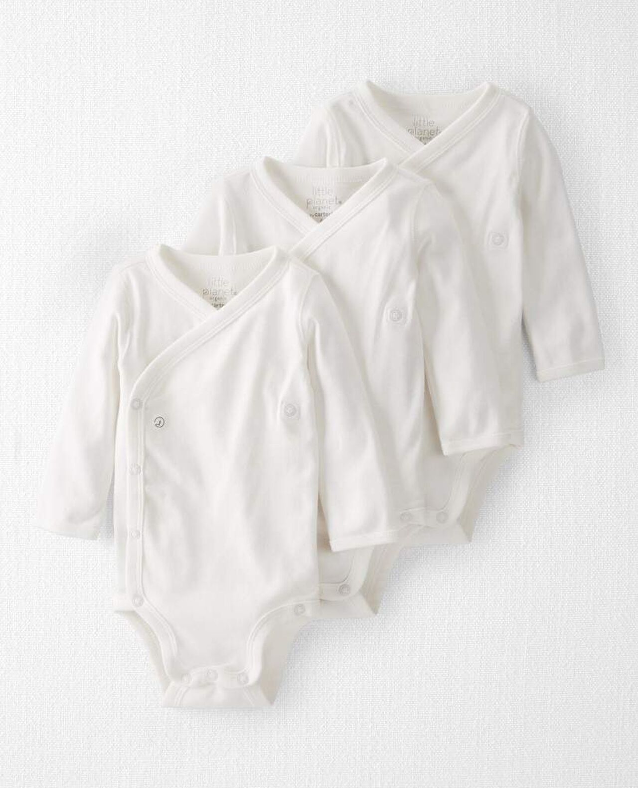 Baby 3-Pack Organic Cotton Snap Bodysuits - Image 4