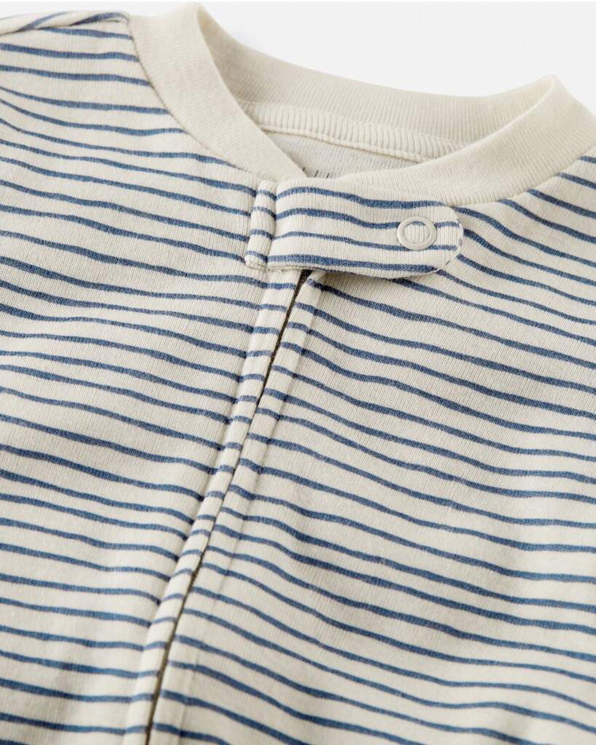 Baby Organic Cotton Sleep & Play Pajamas in Stripes - Image 2