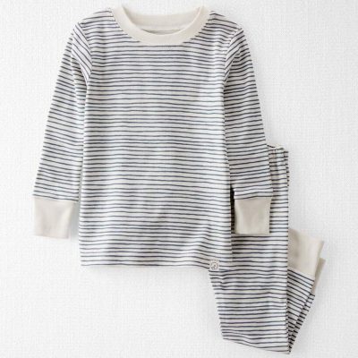 Baby Organic Cotton Pajamas Set in Stripes
