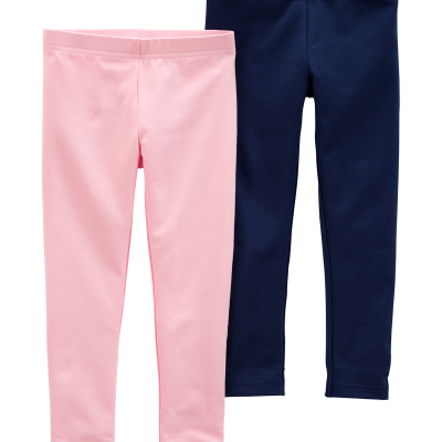 Baby Girl 2-Pack Cotton Stretch Leggings