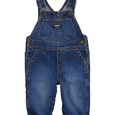 Baby Stretch Denim Classic Overalls - Dark Wash
