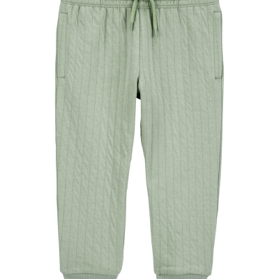 Baby Pull-On Quilted Joggers - Green