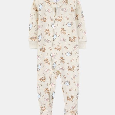 Baby Winnie The Pooh Snug Fit Cotton Footie 1-Piece Pajamas
