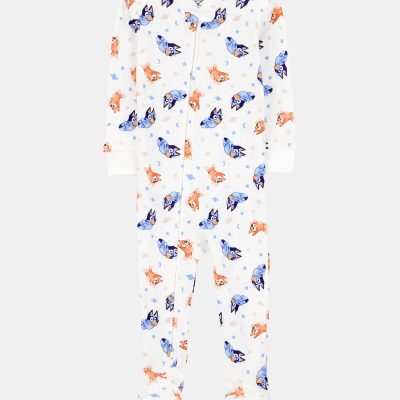 Baby Bluey Snug Fit Cotton Footie 1-Piece Pajamas