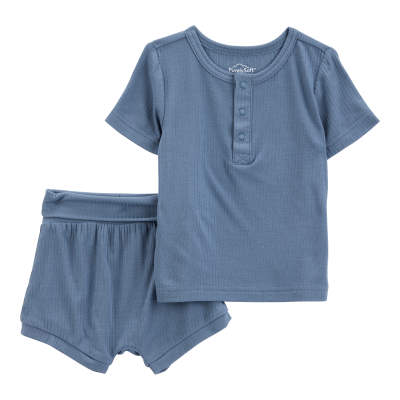 Baby Boy 2-Piece PurelySoft Outfit Set - Navy