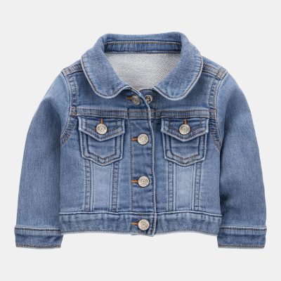 Baby Girl Denim Knit-Like Jacket - Medium Wash