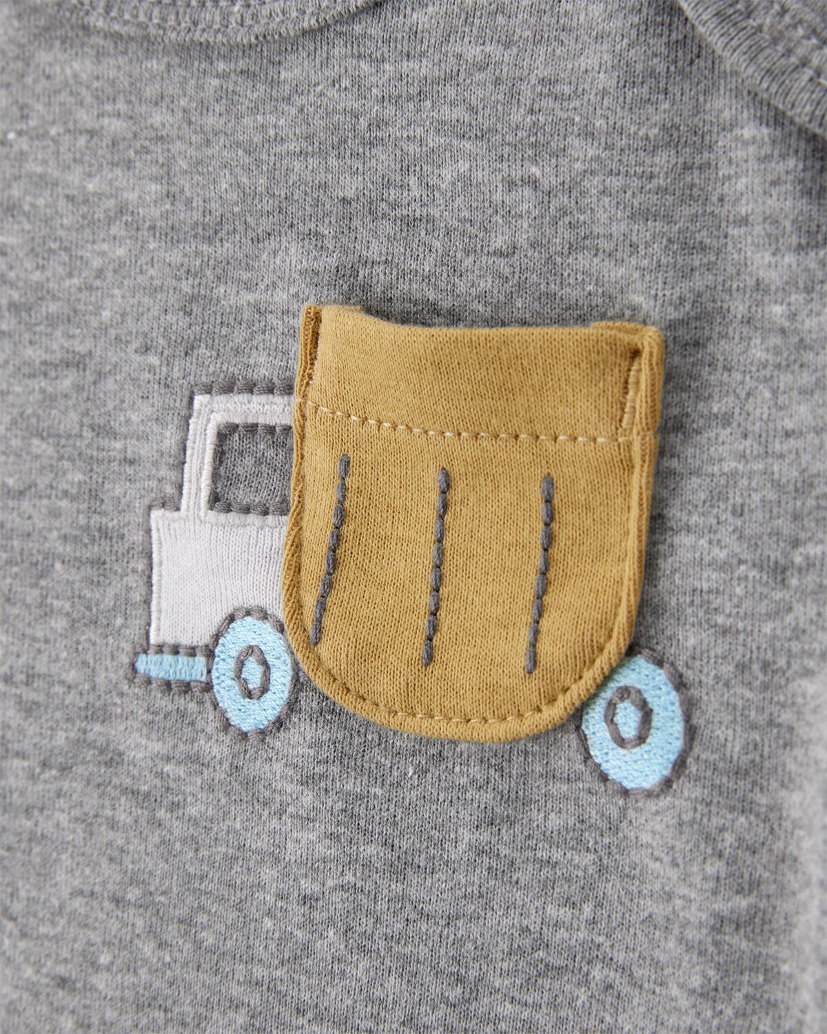 Baby Boy 5-Pack Construction Short-Sleeve Cotton Bodysuits - Image 2