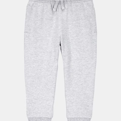 Baby Boy Pull-On Drawstring Joggers - Grey