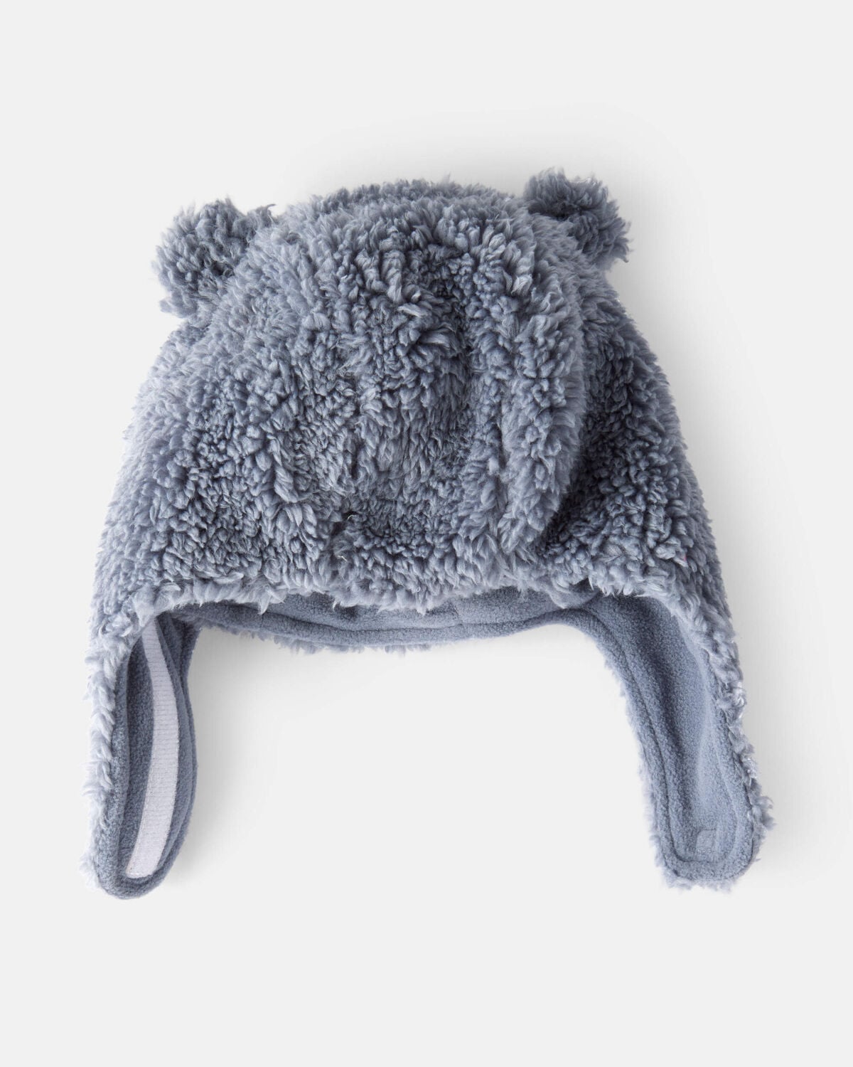 Baby Boy Sherpa Winter Hat & Mittens Set - Blue - Image 2