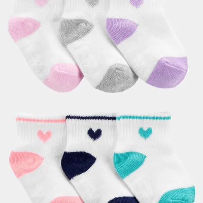 Baby Girl 6-Pack Crew Socks