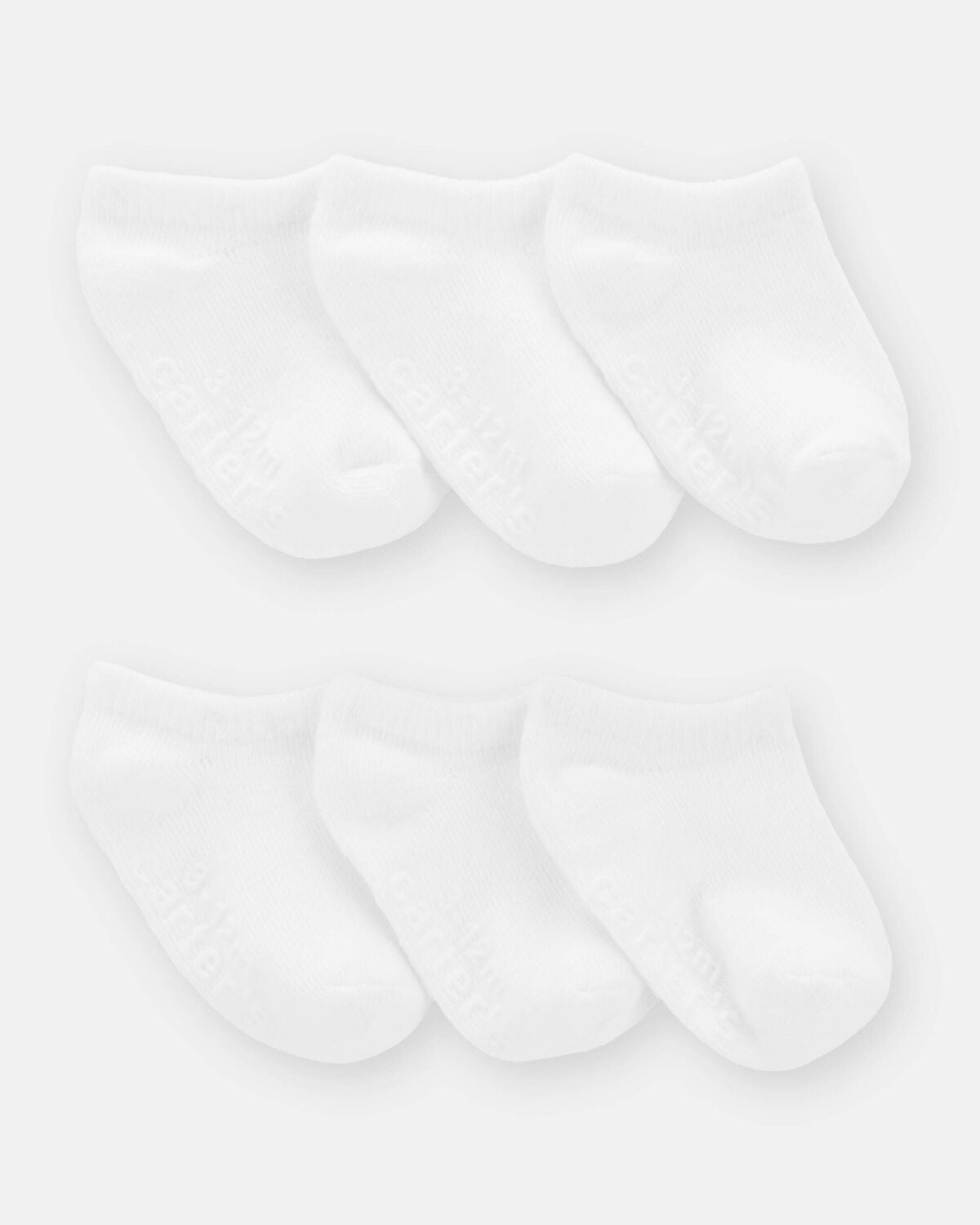 Baby Boy 6-Pack No Show Socks - White