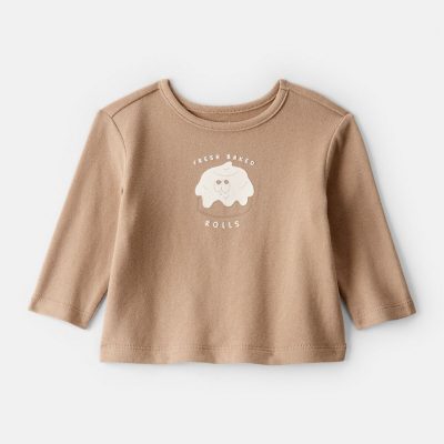 Baby Boy Baked Rolls Long-Sleeve Tee - Brown