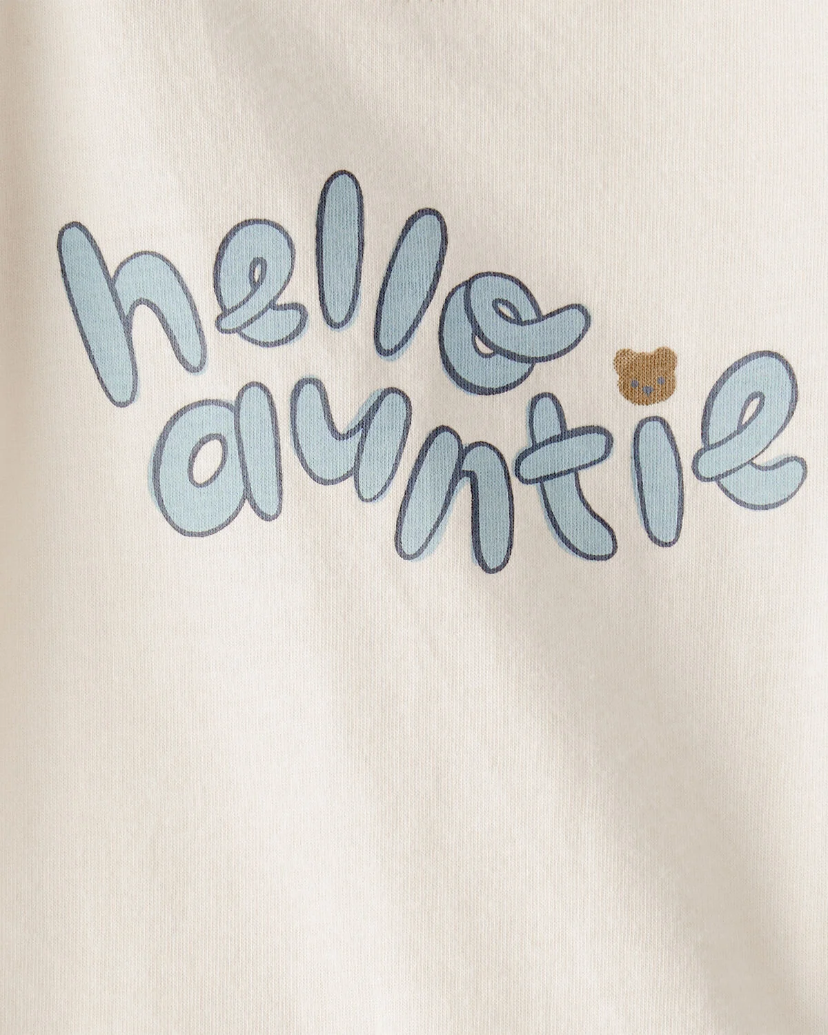 Baby 'Hello Auntie' Short-Sleeve Graphic Bodysuit - Cream - Image 2