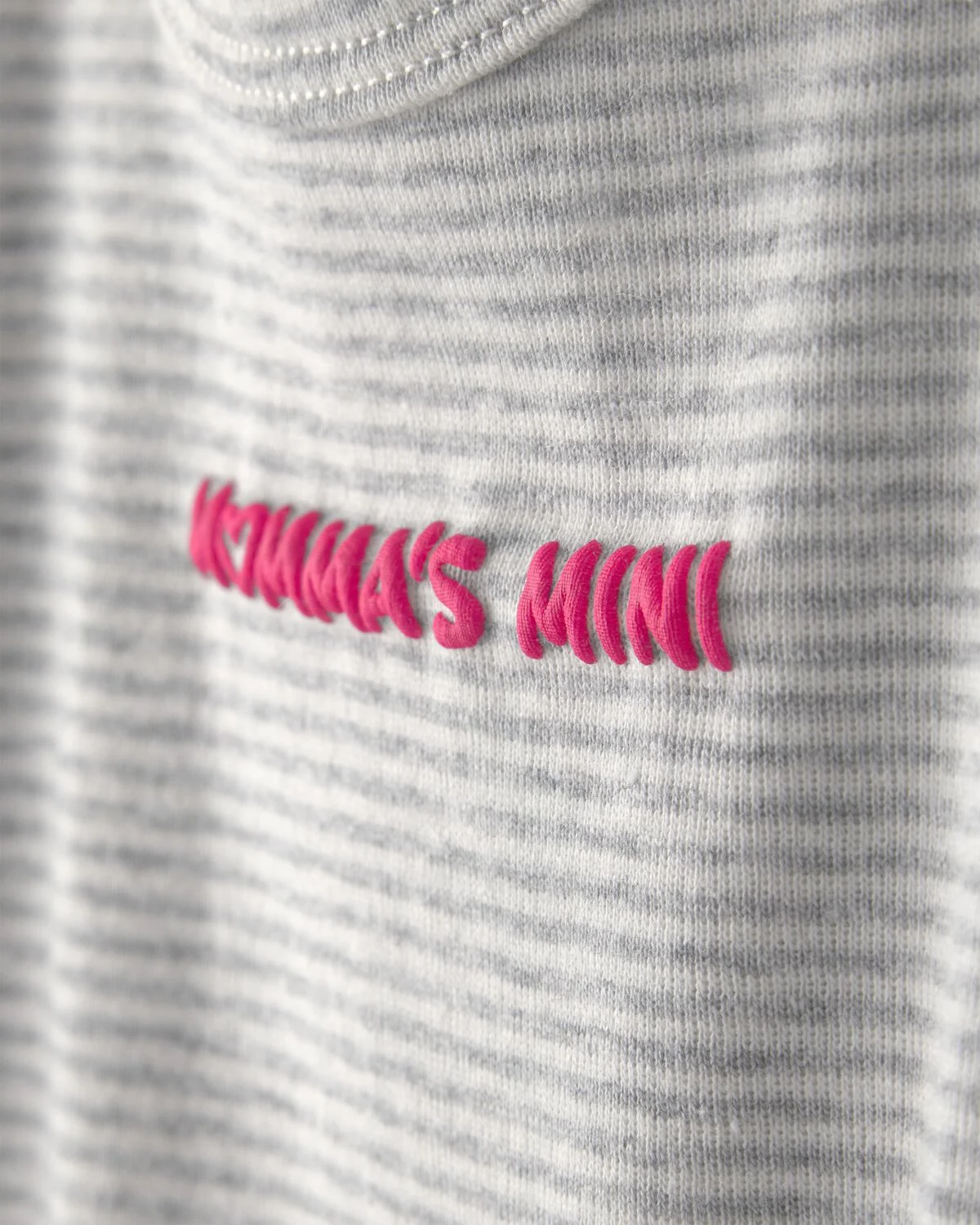 Baby Girl 'Momma's Mini' Short-Sleeve Romper - Grey - Image 2