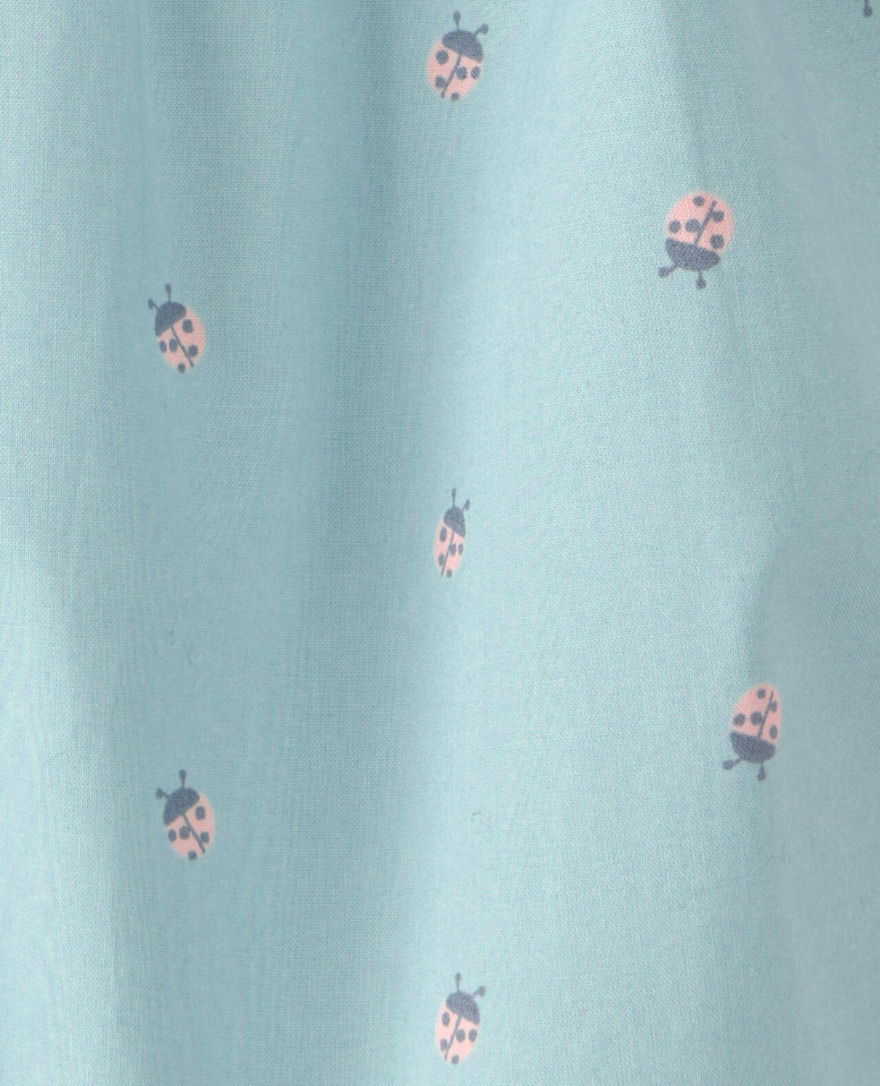 Baby Girl Ladybug Flutter-Sleeve Romper - Blue - Image 4