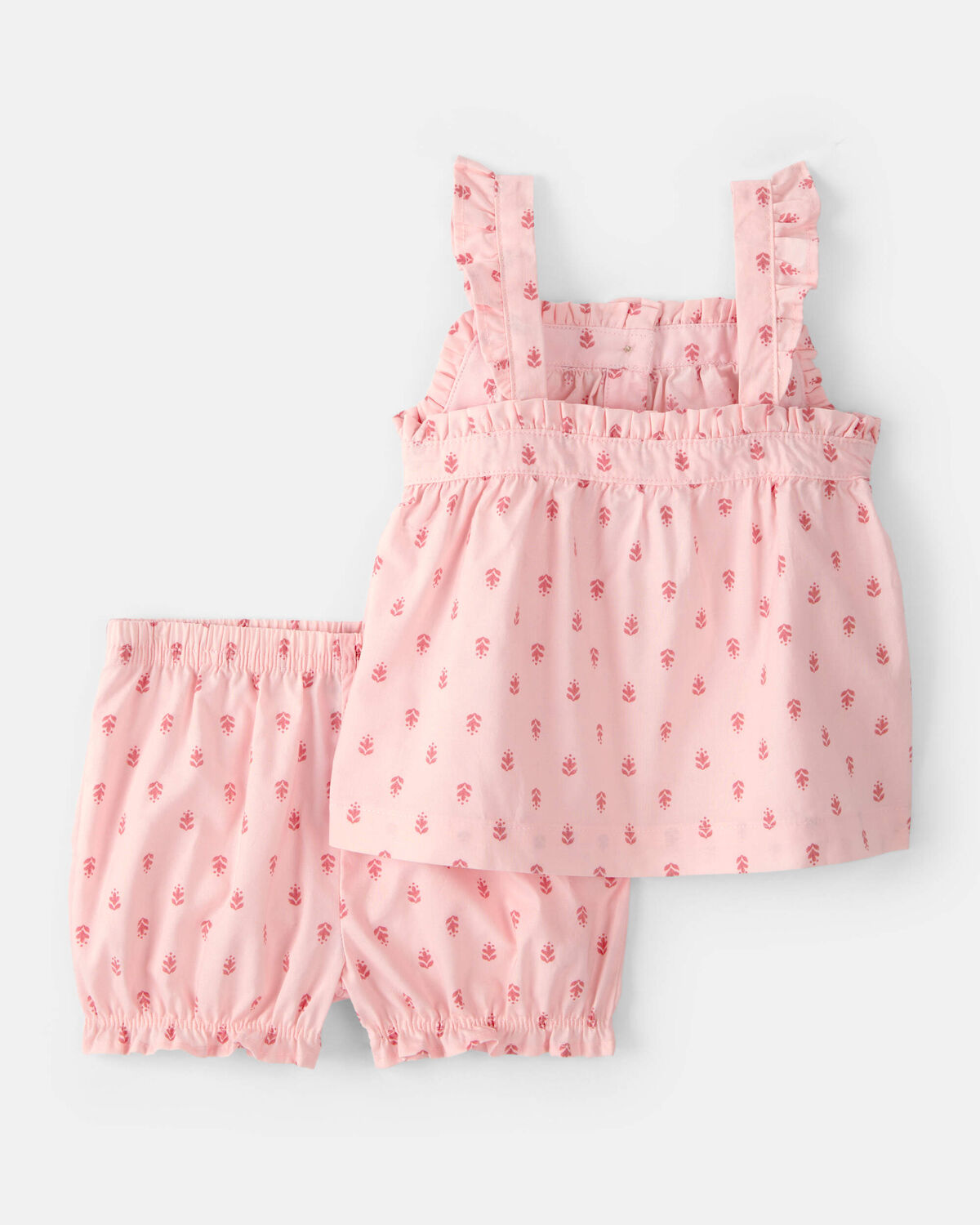 Baby Girl 3-Piece Flutter Sleeve Outfit Set - Pink - Image 7