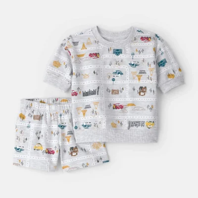 Baby Boy 2-Piece ©Disney/Pixar Cars Top & Short Set - Grey