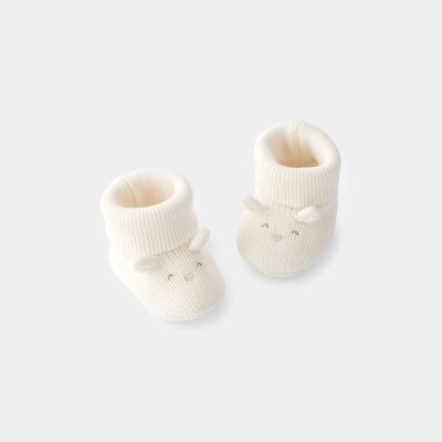 Baby Easter Bunny Booties - Ivory