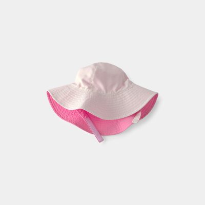 Baby Girl Reversible Swim Hat - Pink/White