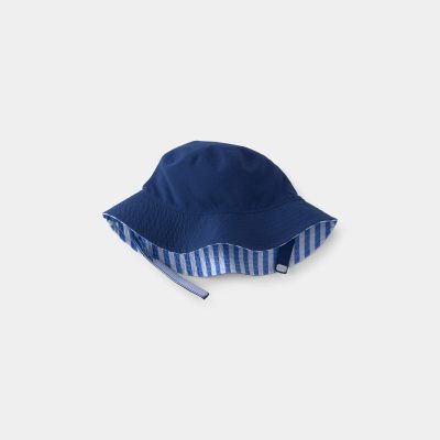 Baby Boy Reversible Stripe Swim Hat - Blue