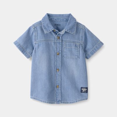 Baby Boy Denim Button-Down Shirt - Blue