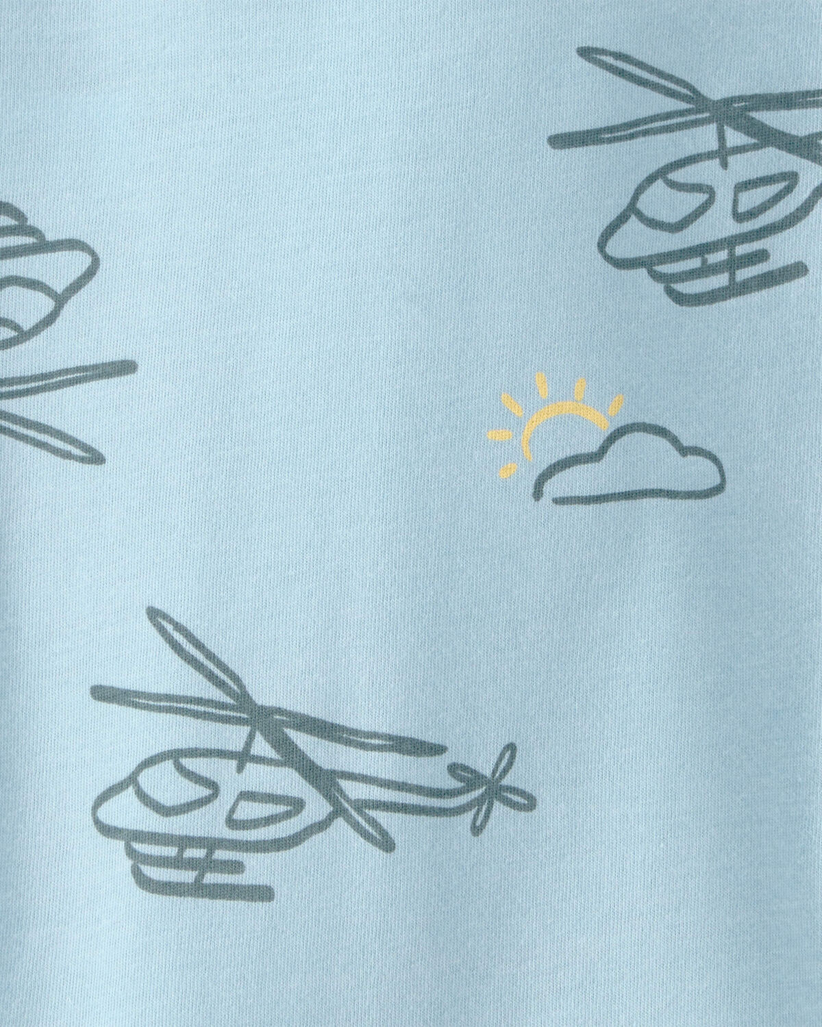 Baby Boy Helicopter T-Shirt - Blue - Image 2