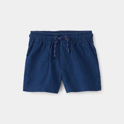 Baby Boy Twill Shorts - Blue