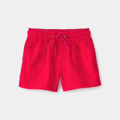 Baby Boy Twill Shorts - Red