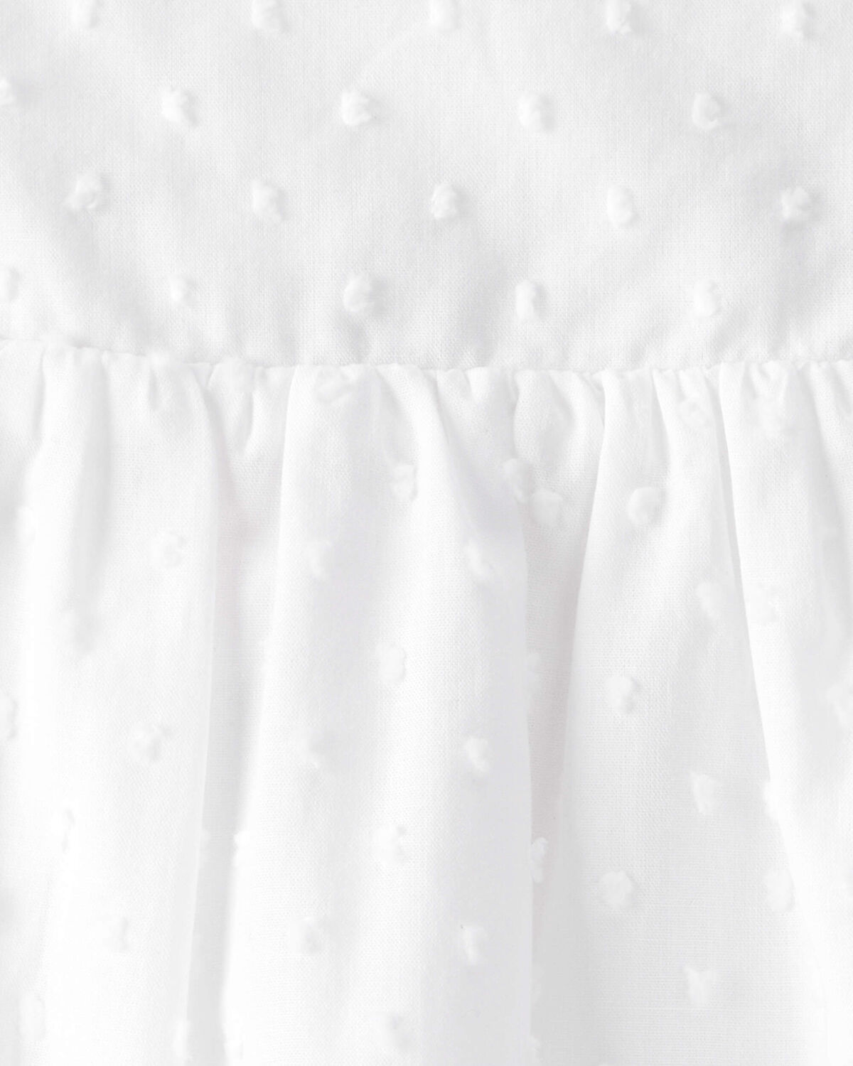Baby Girl Swiss Dot Ruffle Dress - White - Image 4