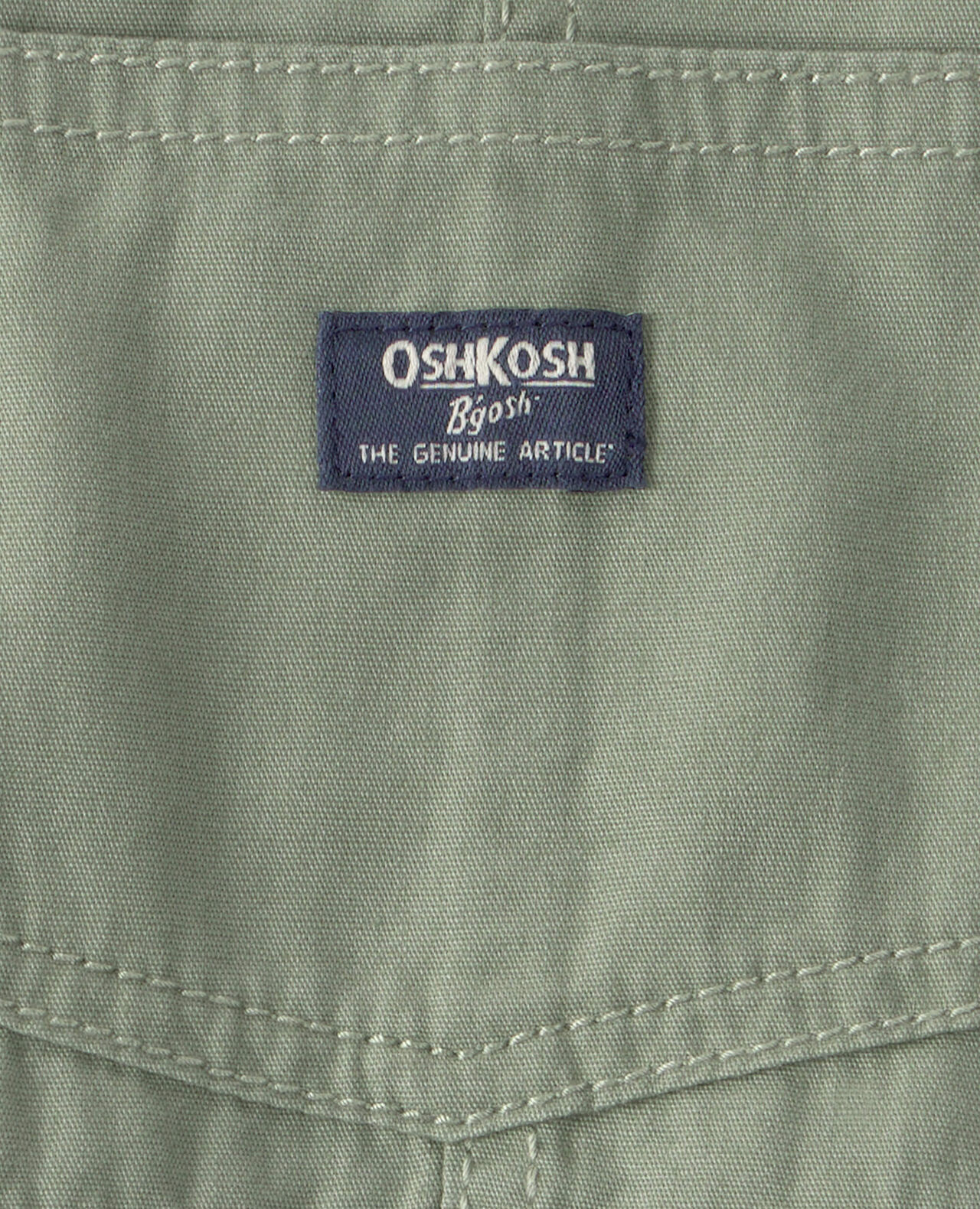 Baby Boy Canvas Shortall - Olive - Image 4