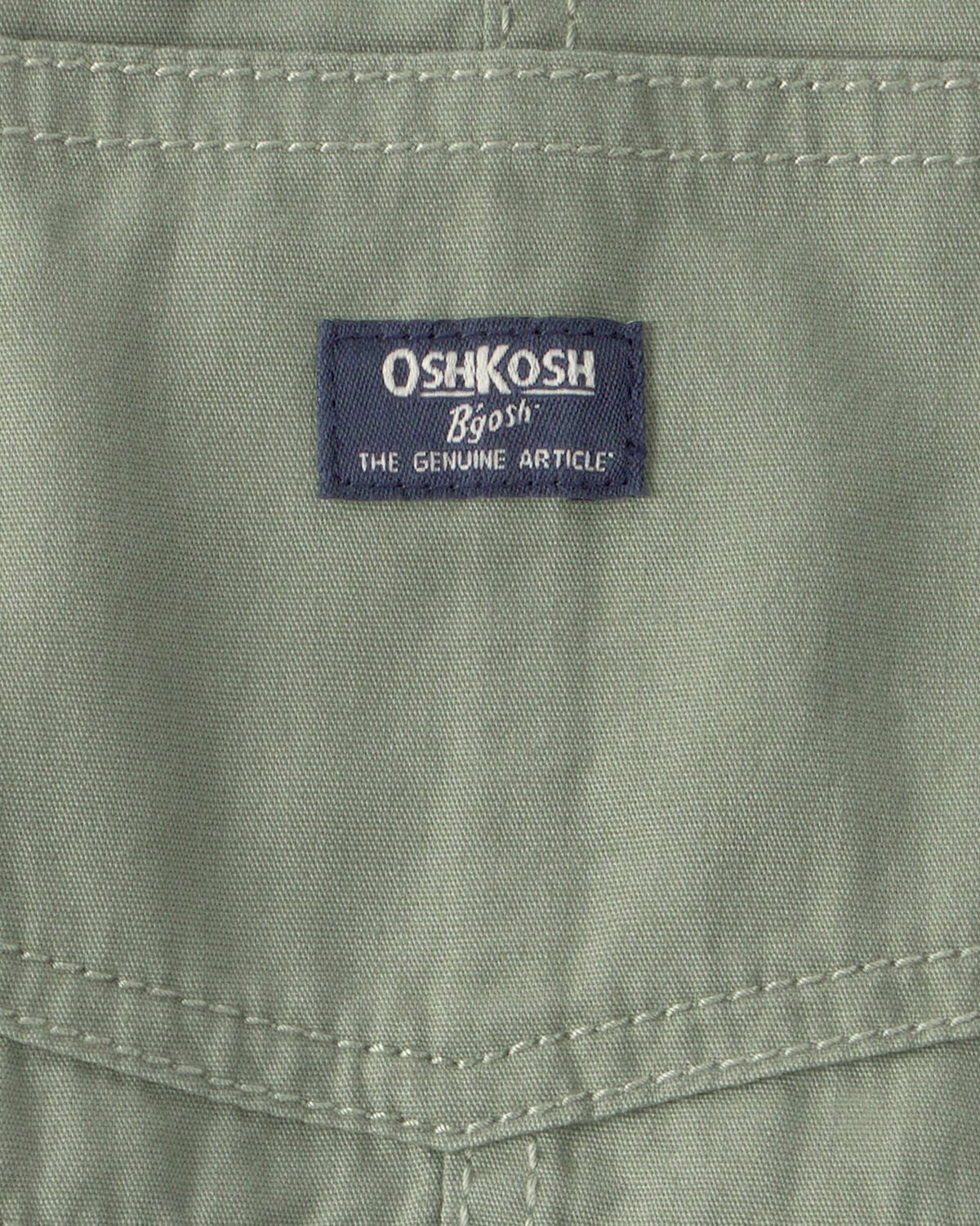 Baby Boy Canvas Shortall - Olive - Image 3