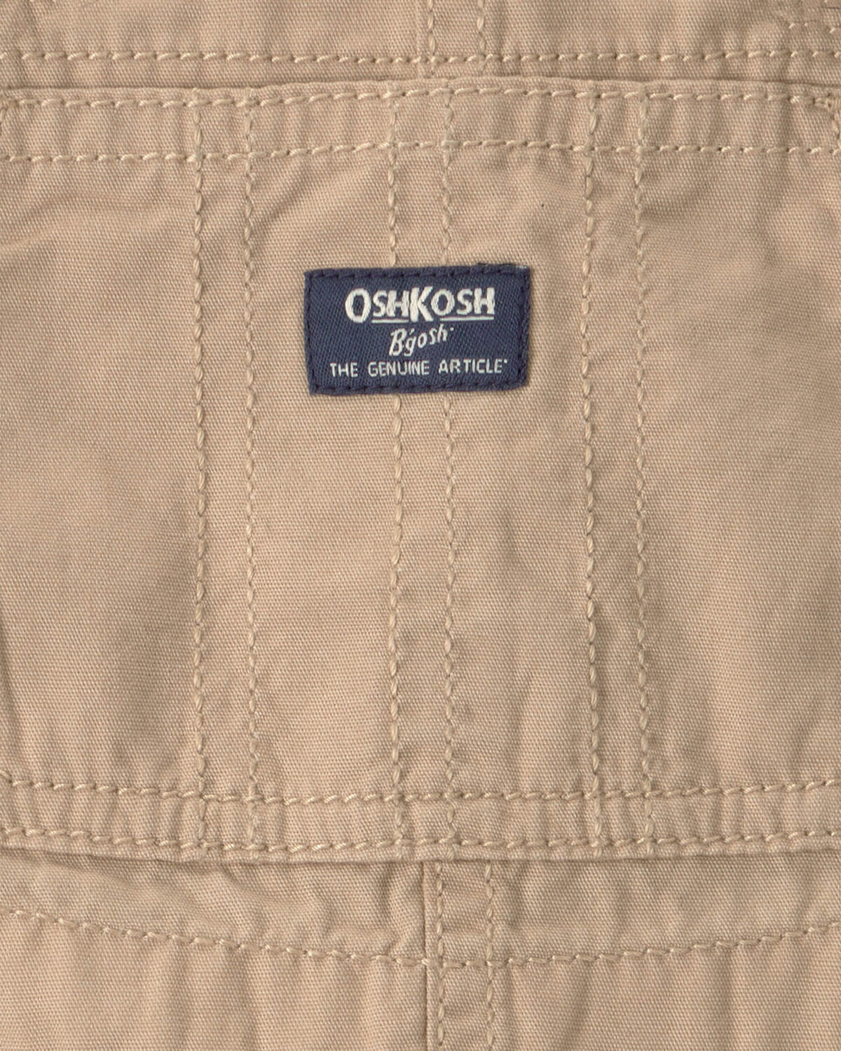 Baby Boy Canvas Shortall - Khaki - Image 3