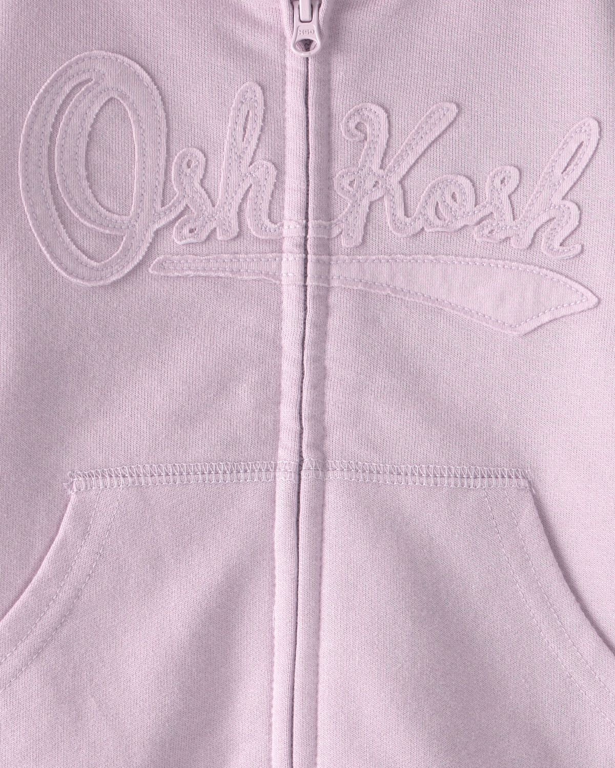 Baby Girl OshKosh Logo Zip-Up Hoodie - Purple - Image 3