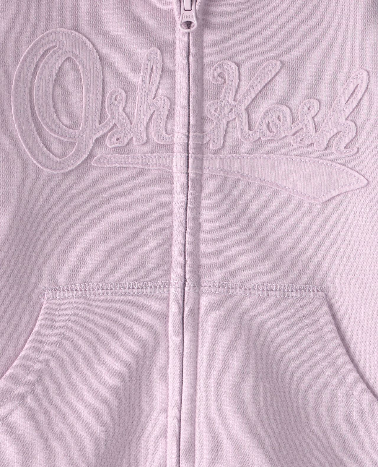 Baby Girl Floral OshKosh Logo Zip-Up Hoodie - Blue - Image 8