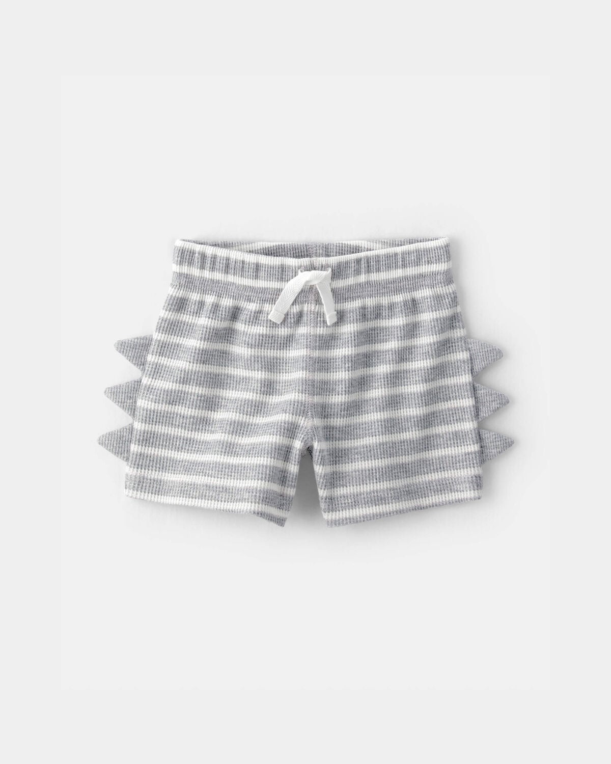 Baby Boy 2-Piece Dino Spikes Waffle-Knit Short-Sleeve Bodysuit & Short Set - Grey - Image 2