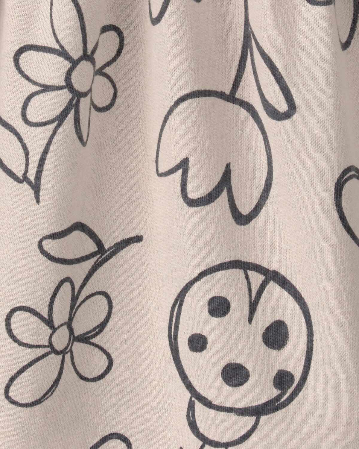 Baby Girl Floral Ladybug Short-Sleeve Dress - Brown - Image 3